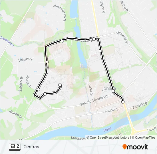 2 Bus Line Map