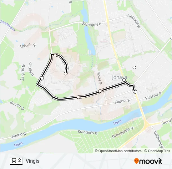 2 Bus Line Map