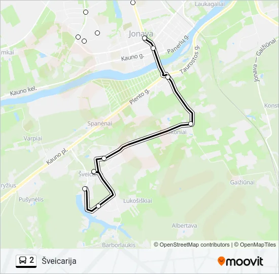 2 Bus Line Map