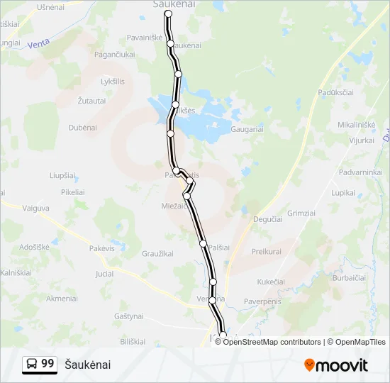99 Bus Line Map