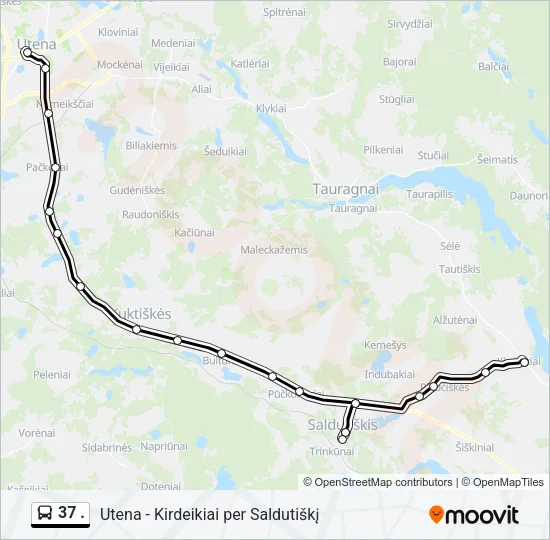 Автобус 37 .: карта маршрута