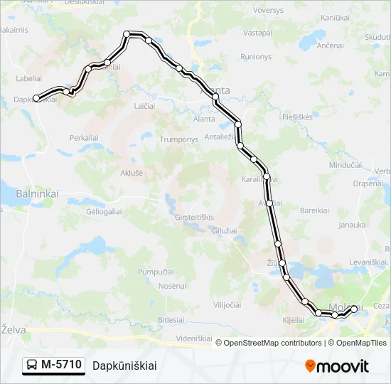 M-5710 Bus Line Map