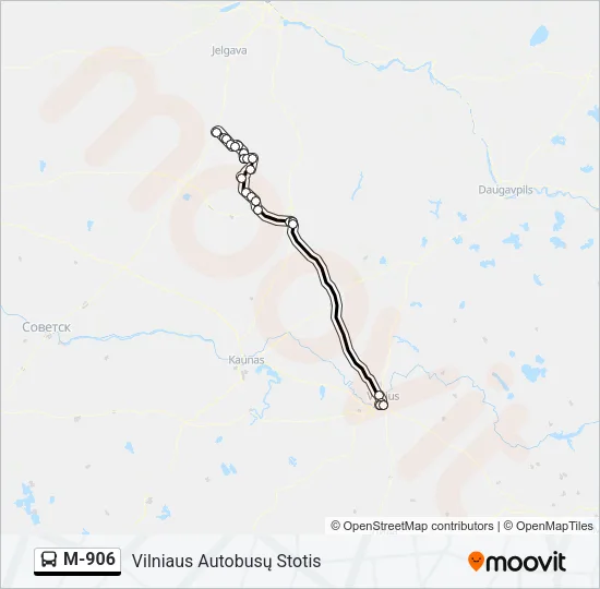 M-906 Bus Line Map