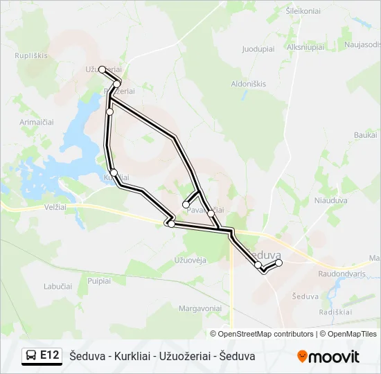 E12 Bus Line Map