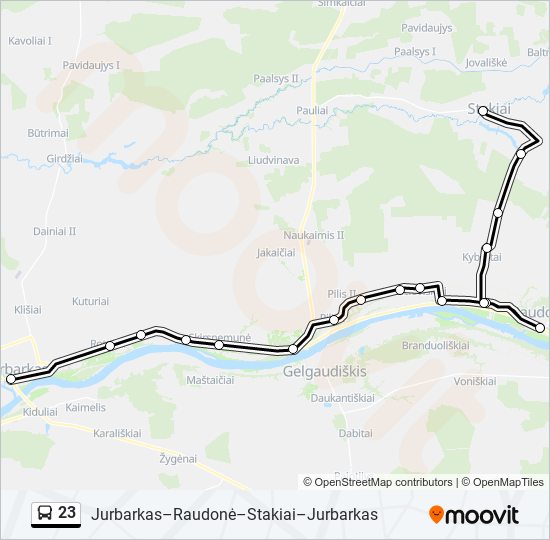 23 maršrutas: tvarkaračiai, sustojimai ir žemėlapiai - (Atnaujinta)