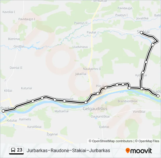23 Bus Line Map