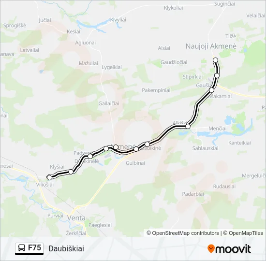 F75 Bus Line Map