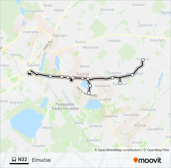 N32 Bus Line Map