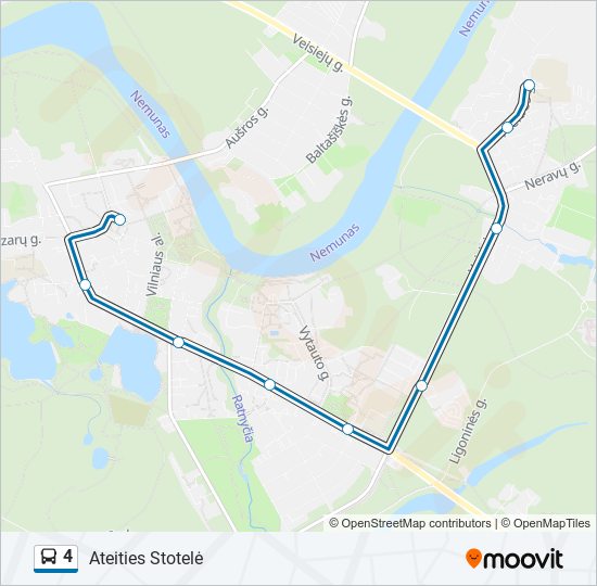 4 bus Line Map