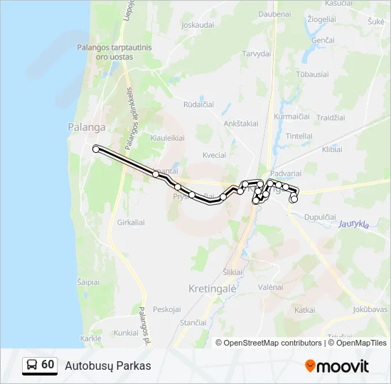 60 Bus Line Map