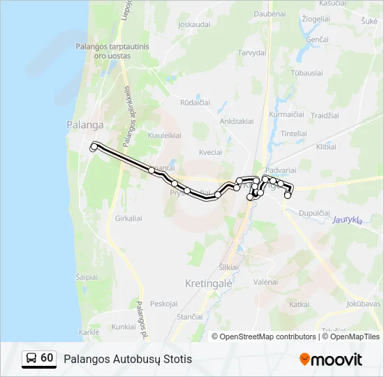 60 Bus Line Map