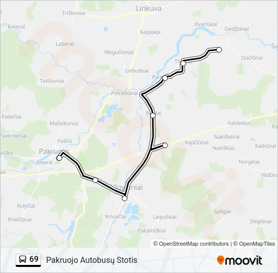 69 Bus Line Map