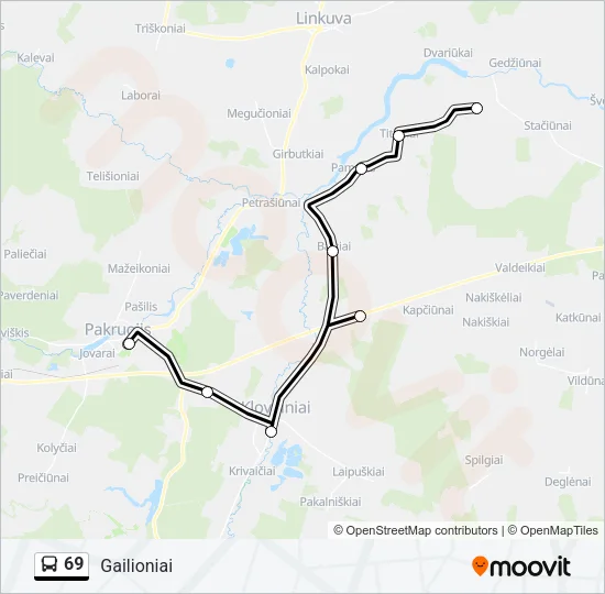 69 Bus Line Map