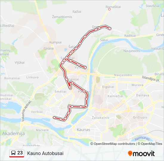 23 Bus Line Map