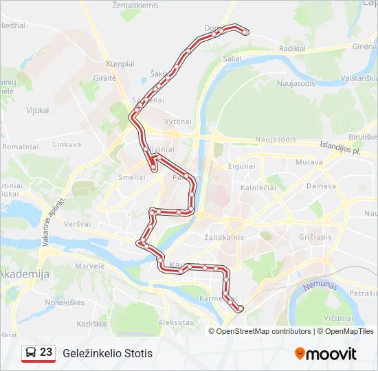23 Bus Line Map