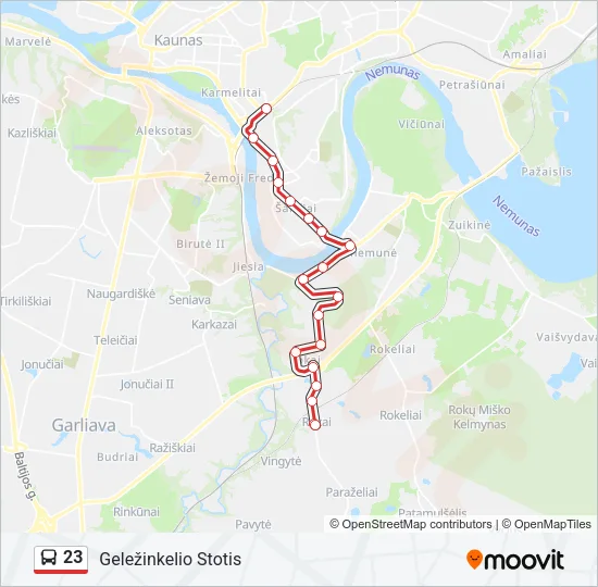 23 Bus Line Map