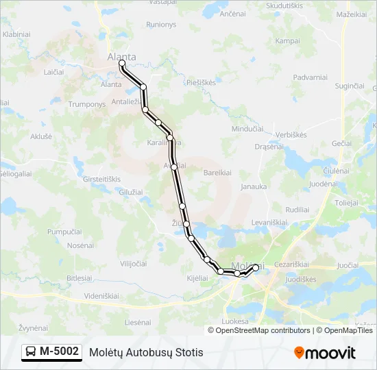 M-5002 Bus Line Map