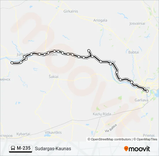 M-235 Bus Line Map