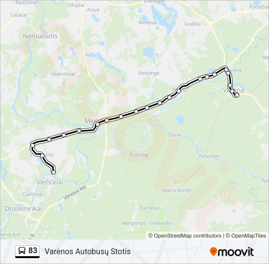 83 Bus Line Map