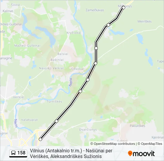 158 Bus Line Map