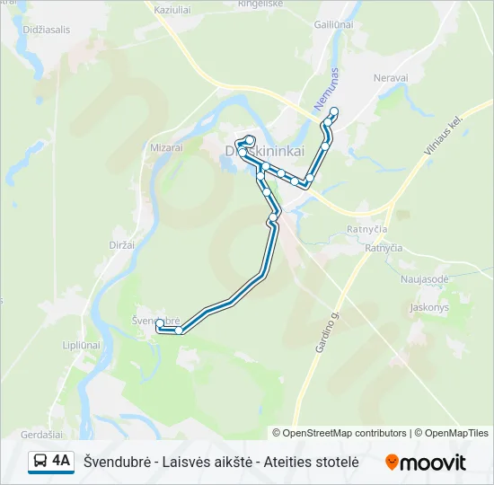 4A Bus Line Map