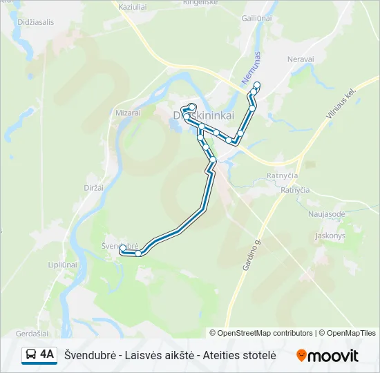 4A Bus Line Map