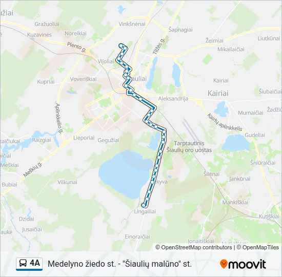4A Bus Line Map