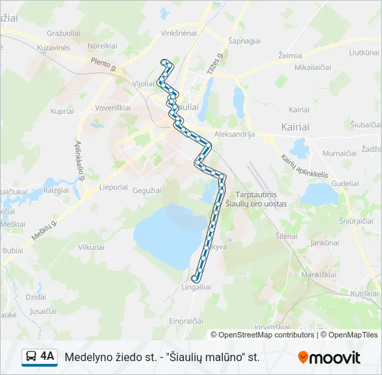 4A Bus Line Map