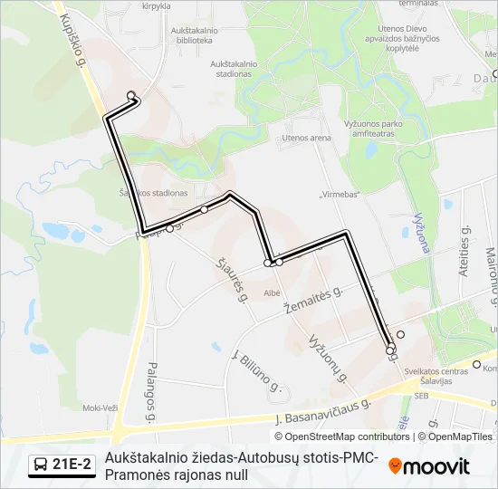 21E-2 Bus Line Map