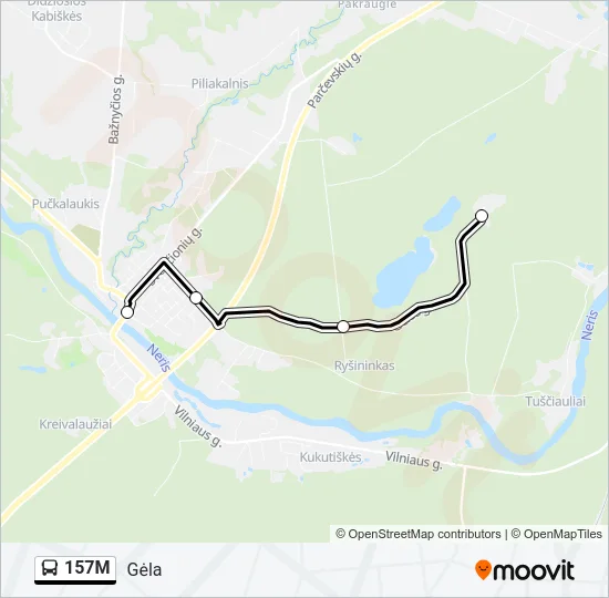 157M Bus Line Map