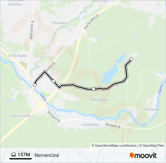 157M Bus Line Map