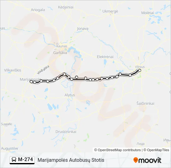 M-274 Bus Line Map