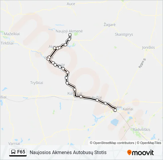 F65 Bus Line Map