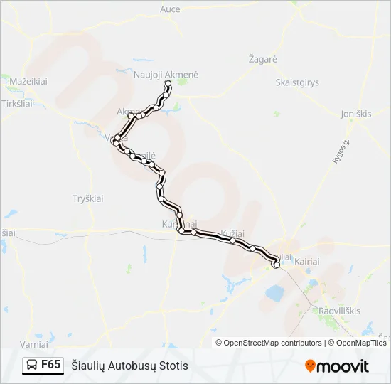 F65 Bus Line Map