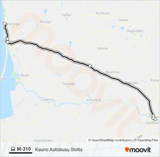M-310 Bus Line Map