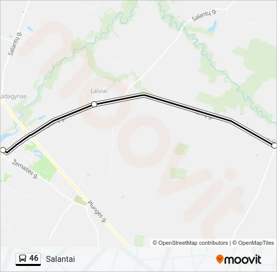 46 Bus Line Map