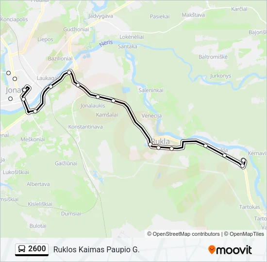2600 Bus Line Map