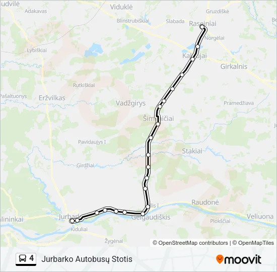 4 Bus Line Map