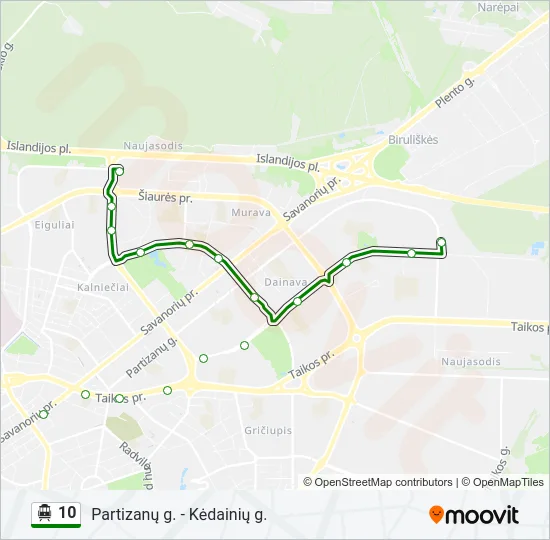 10 Trolleybus Line Map