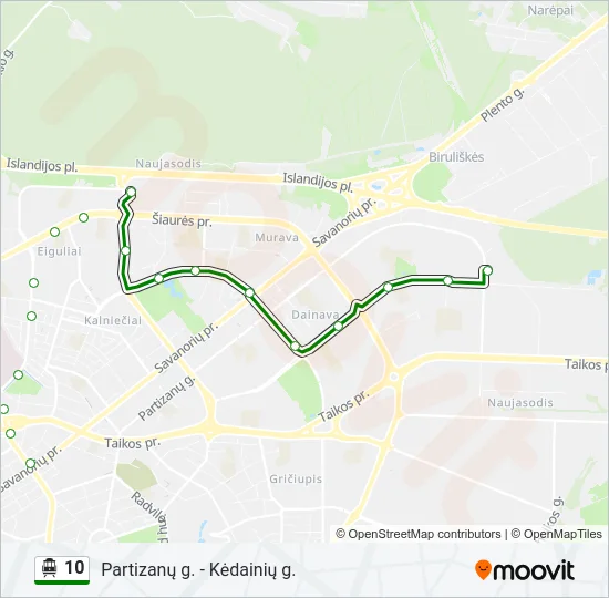 10 Trolleybus Line Map