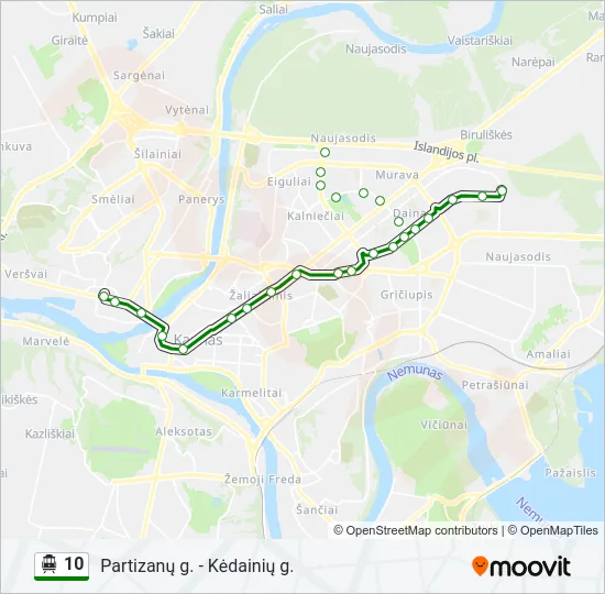 10 Trolleybus Line Map