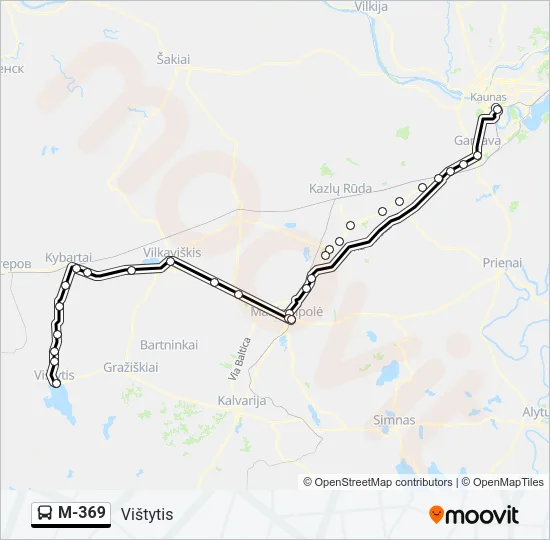 M-369 Bus Line Map