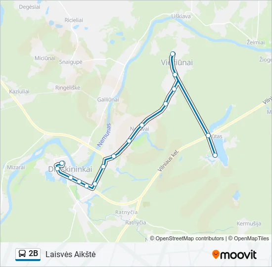 2B Bus Line Map