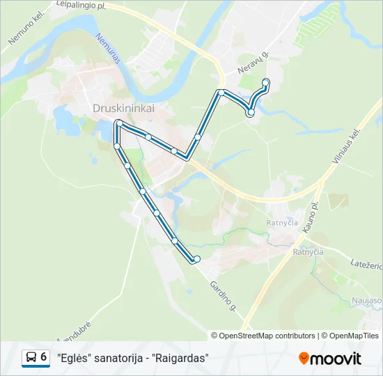 6 Bus Line Map