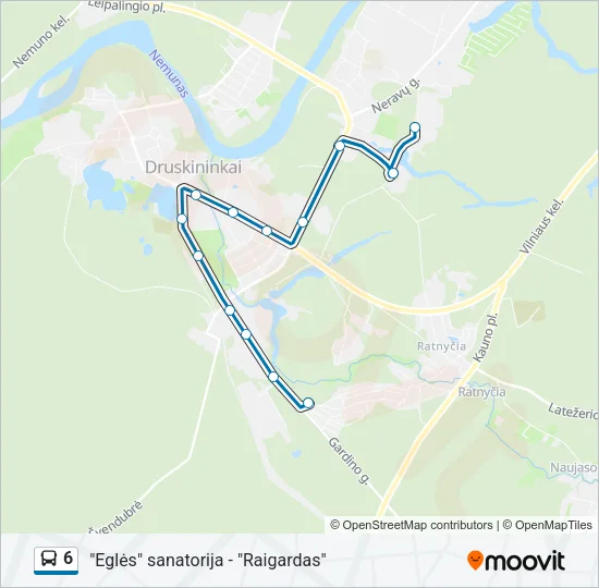 6 Bus Line Map