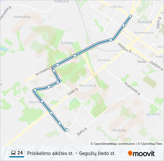 Автобус 24: карта маршрута