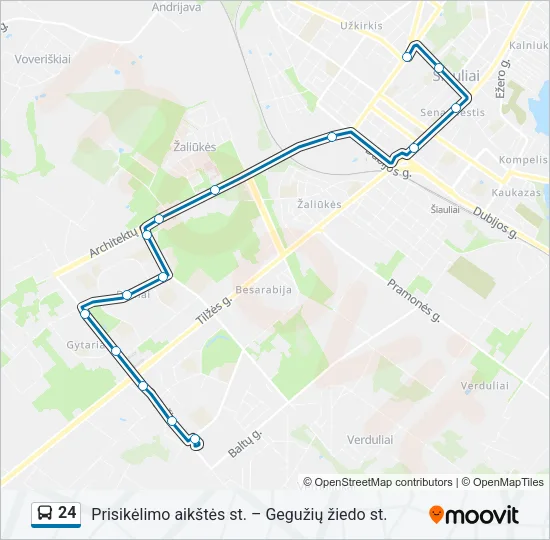 24 Bus Line Map
