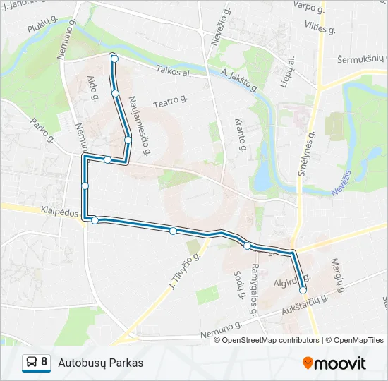 8 Bus Line Map