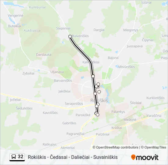 32 Bus Line Map