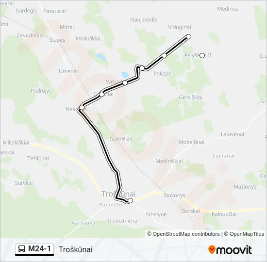 M24-1 Bus Line Map